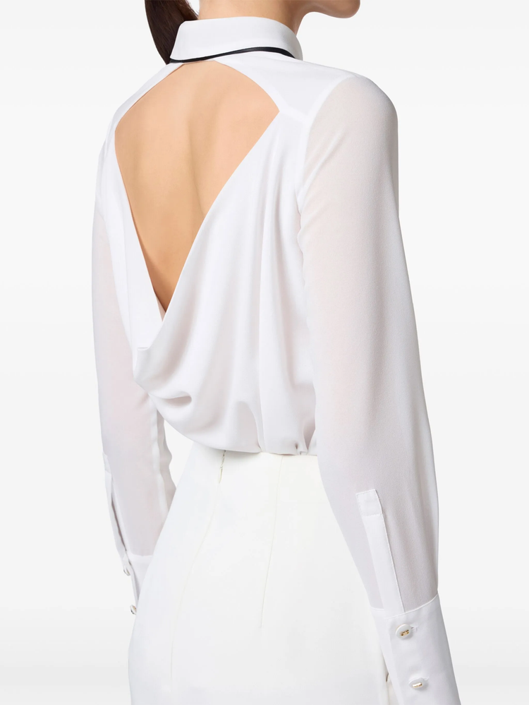 bow-tie georgette shirt