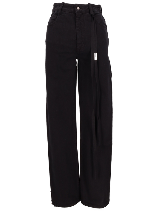 HERME 5-POCKETS SLIM FIT CROPPED TROUSERS DENIM