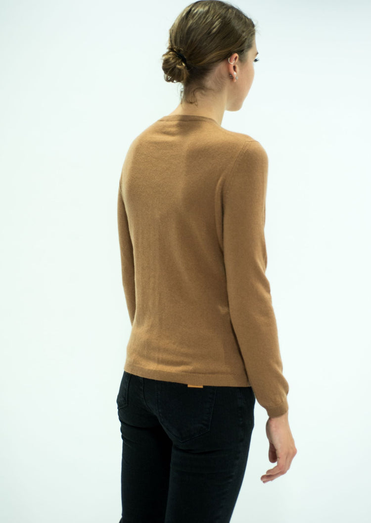 LA ROSE cardigan cashmere cammello