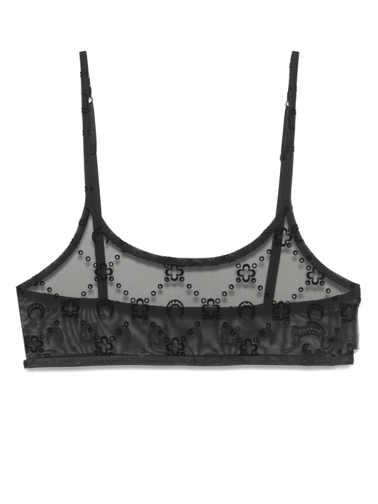 MOONOGRAM MESH FLOCK BRALETTE
