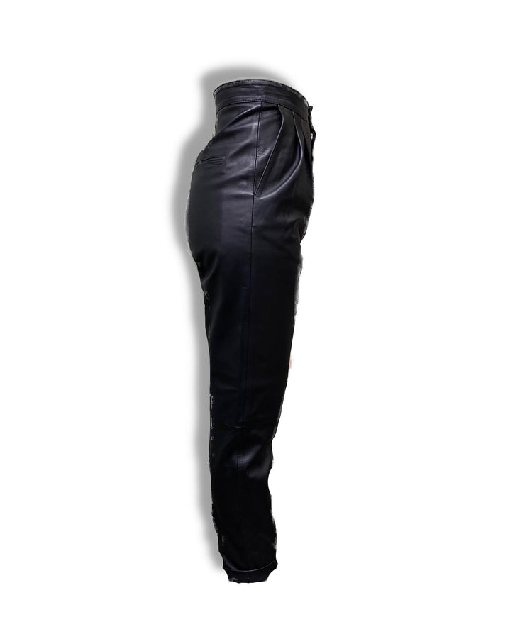 LA ROSE leather trousers