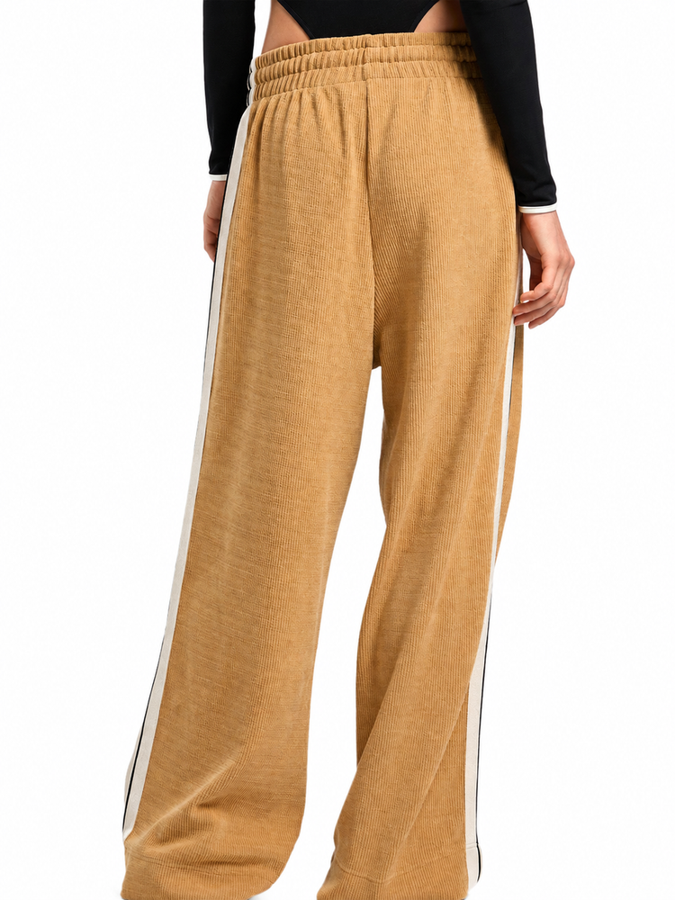 PALM TREE CHENILLE LOOSE TRACK PANTS