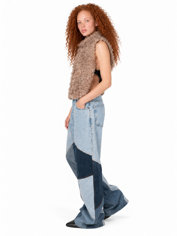 PECORA VESTTOP - FAUX ASTRAKHAN
