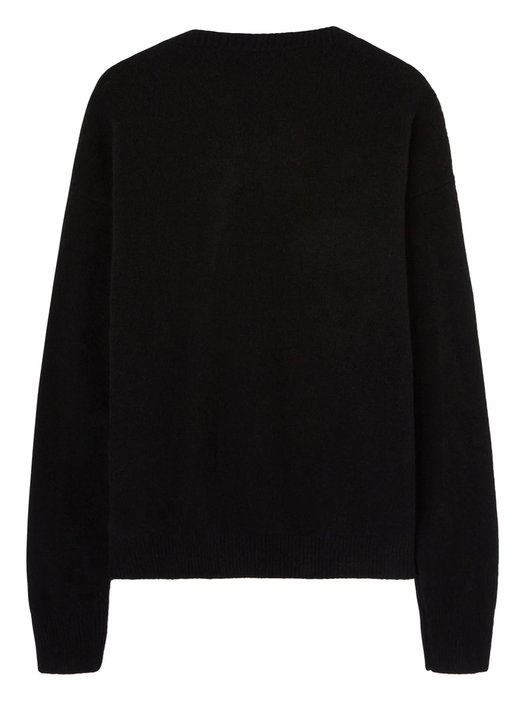 embroidered crew-neck jumper