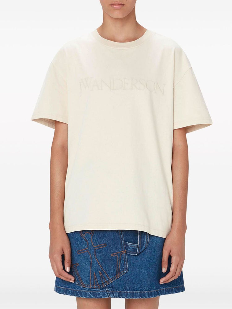 logo-embroidered cotton T-shirt