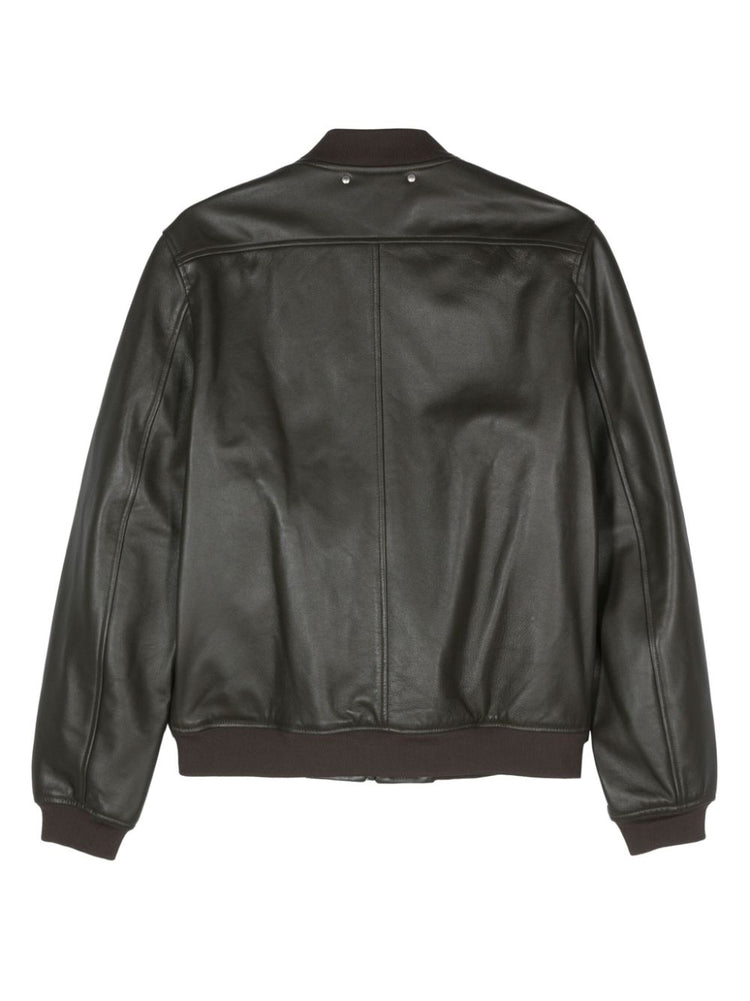 leather bomber jacket