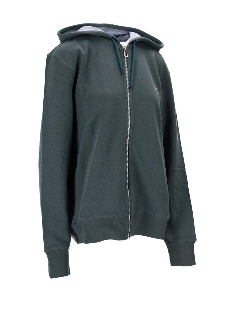 MENS REG FIT ZIP HOODY ZEBRA