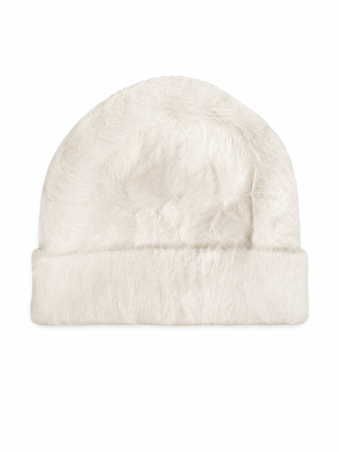 LA ROSE Angora Beanie WHITE