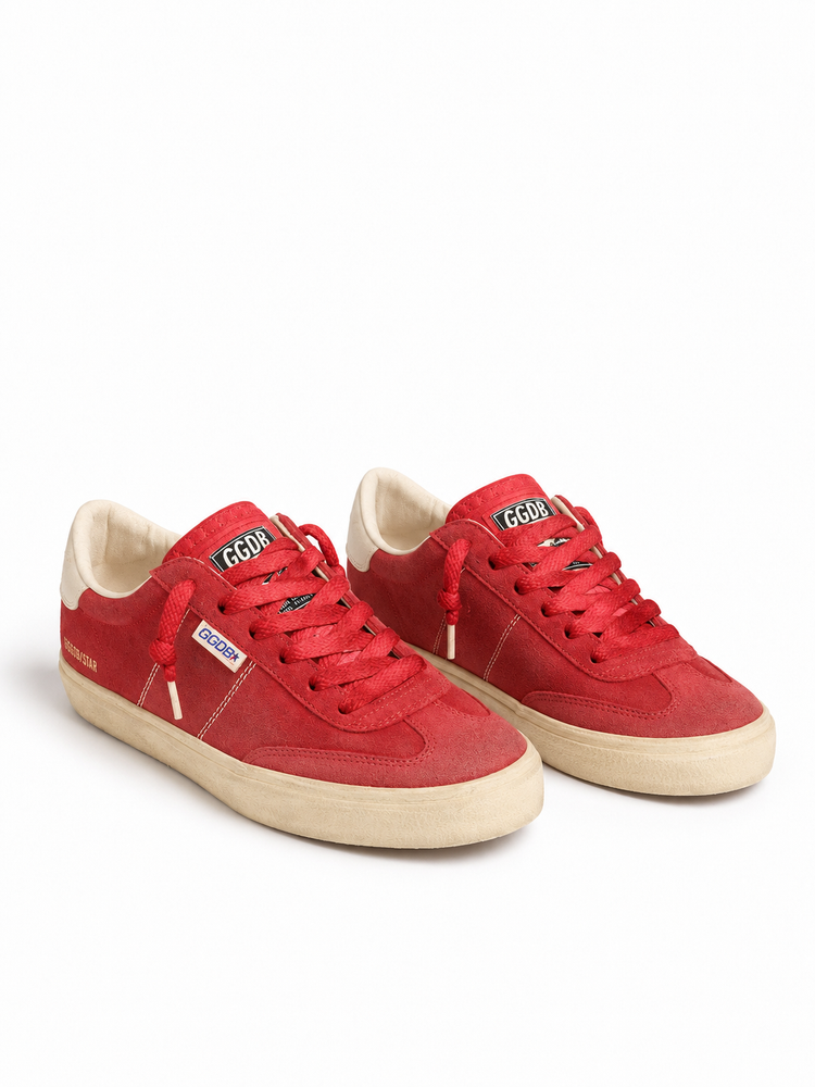 SOUL-STAR SUEDE UPPER TOE AND TONGUE LEATHER HEEL