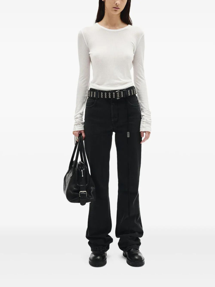 FIENE SLIM FIT LONG SLEEVES T-SHIRT VISCOSE COTTON