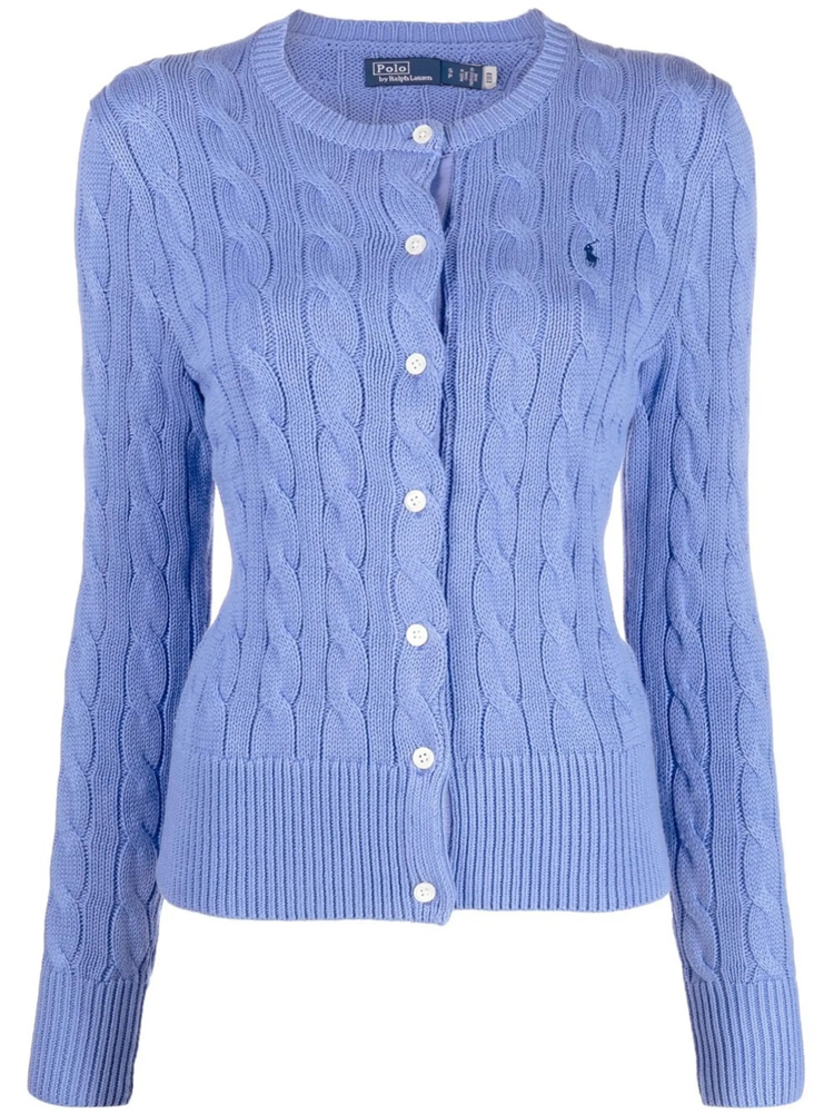 Polo Pony cable-knit cardigan