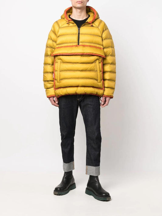 DSQUARED2 contrasting-trim padded coat