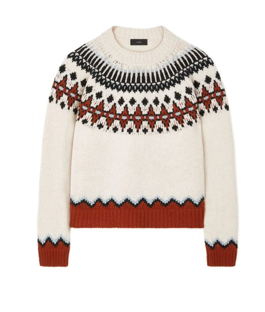 SWEET WINTER SWEATER BRICK/MULTICOLOR