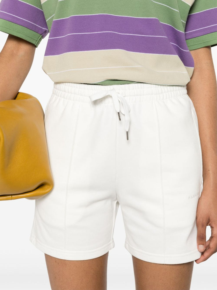 logo-embroidered striped shorts