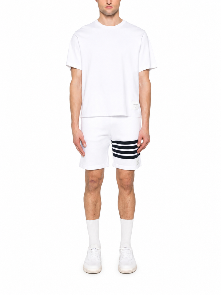 OVERSIZED SHORT SLEEVE TEE W/ RWB KNIT TRIM IN MEDIUM WEIGHT JERSEY