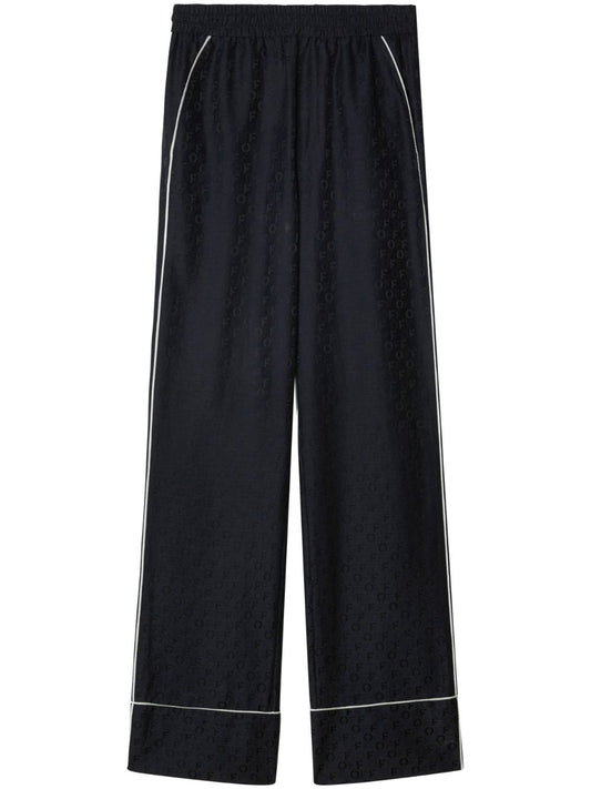 OFF WHITE straight-leg pyjama-inspired trousers