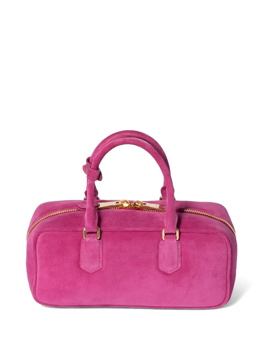 Arcadie padded suede top-handle bag