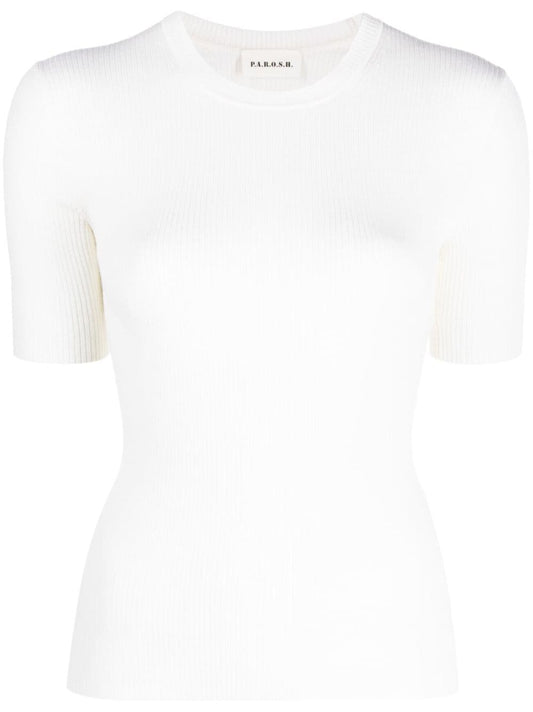 Leila ribbed-knit wool top