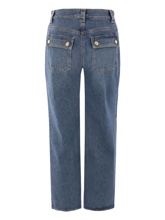 mid-rise cropped jeans