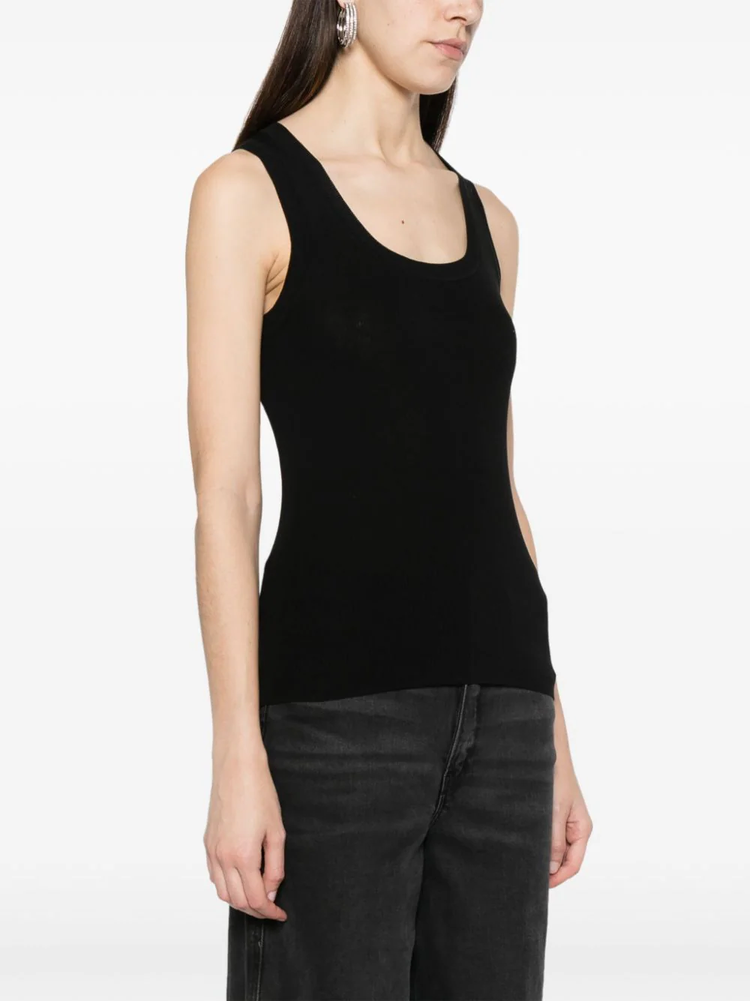 ribbed-knit tank top