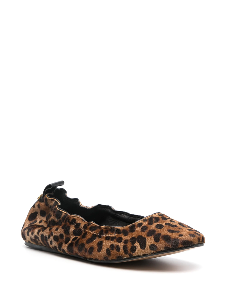 leopard-print ballerina shoes