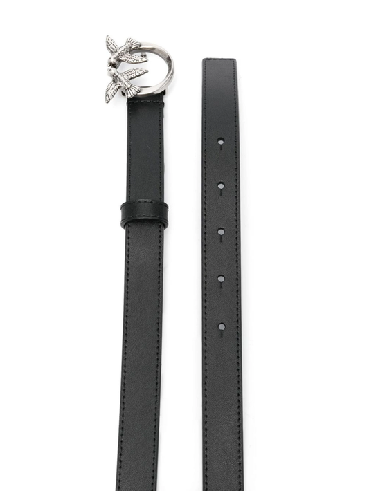 Love Birds thin leather belt 2cm