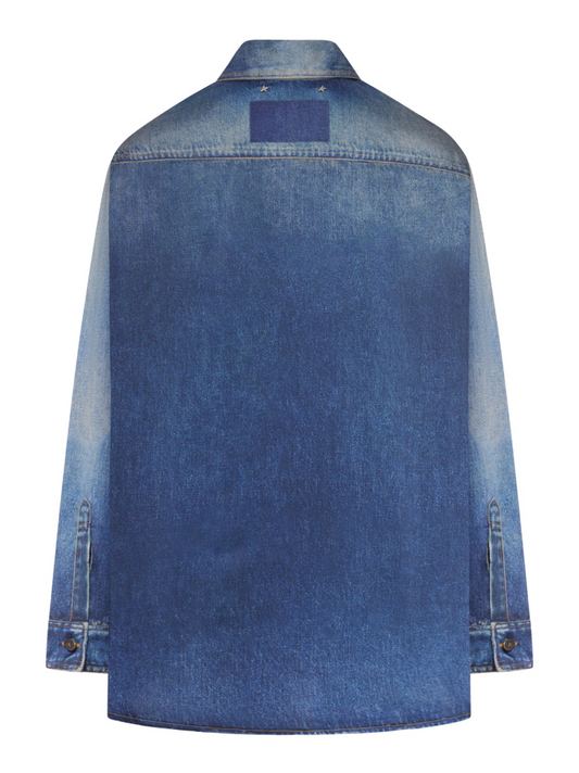 JOURNEY W'S PATTY OVER SHIRT ARCHIVE DENIME PRINT