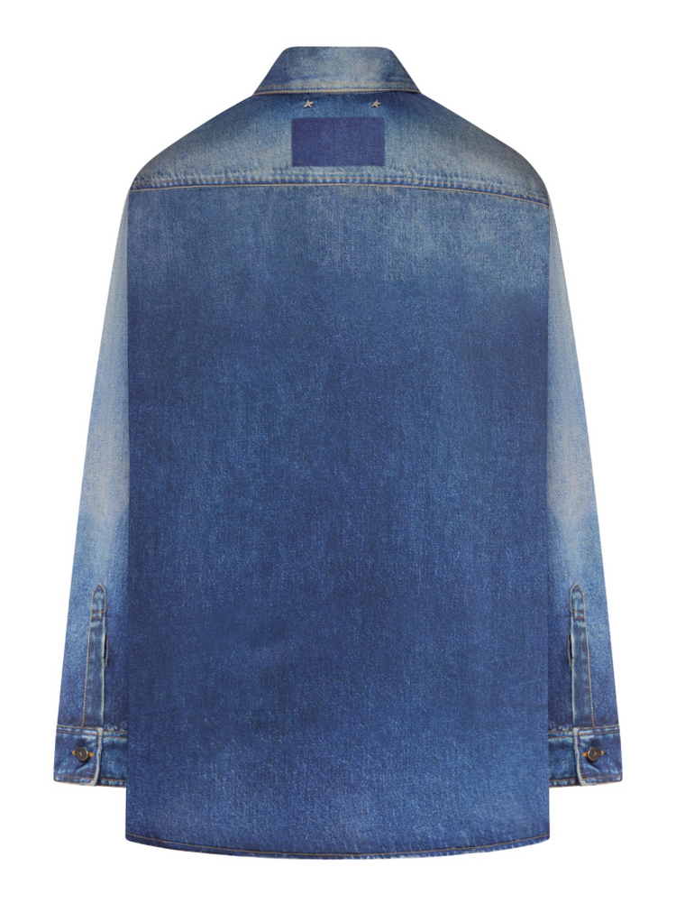 JOURNEY W'S PATTY OVER SHIRT ARCHIVE DENIME PRINT