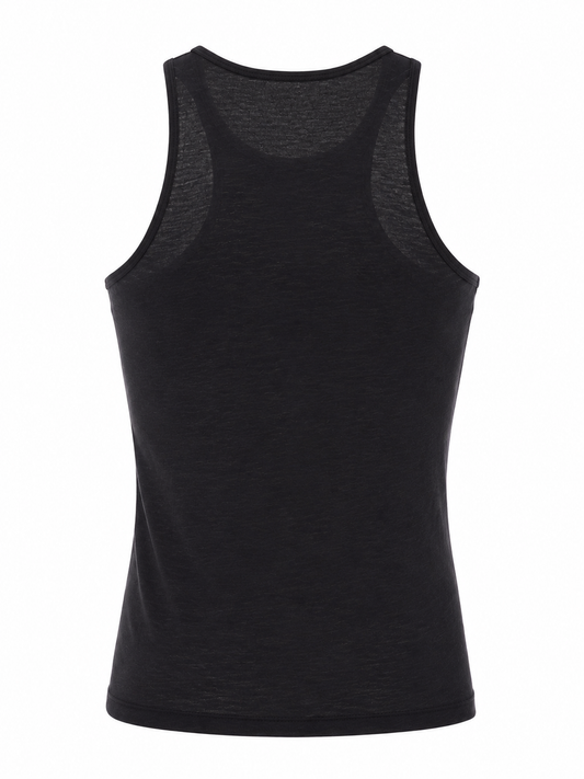 light jersey cotton cropped tank top