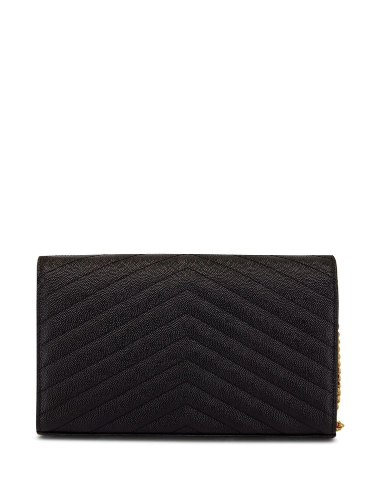 Cassandre logo-plaque clutch bag