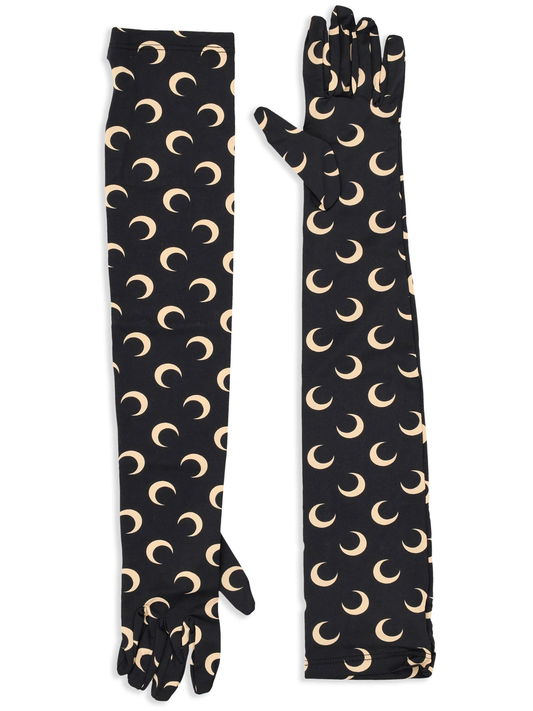 MOON PRINTED JERSEY LONG GLOVES