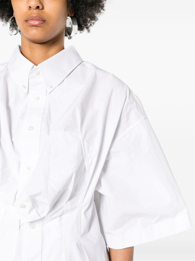 creased poplin fitted shirt