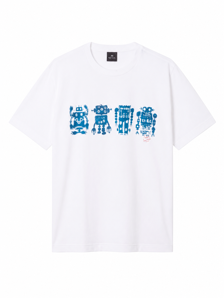 MENS SLIM FIT T SHIRT ROBOTS