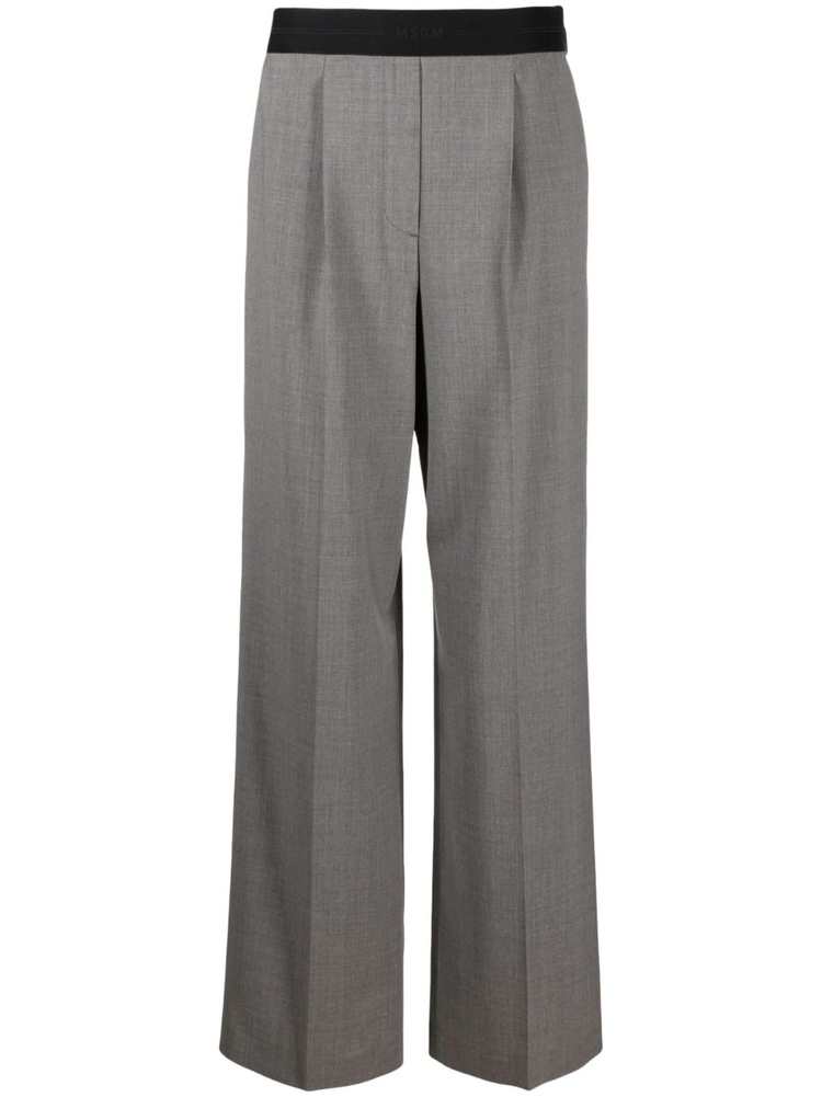 MSGM wide-leg high-waist trousers