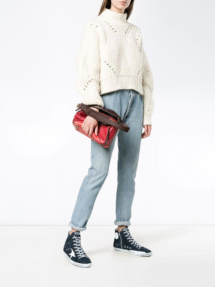 FRANCY CLASSIC SUEDE UPPER SHINY LEATHER STAR