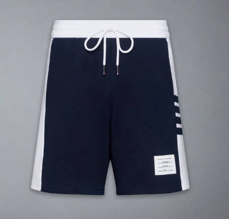 SWEAT SHORTS W/ ENGINEERED 4 BAR IN SOLID CLASSIC LOOPBACK JERSEY