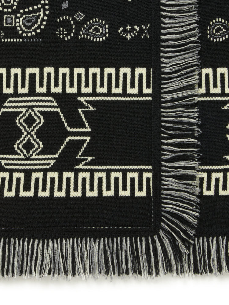 BANDANA JACQUARD COAT BLACK/MULTICOLOR