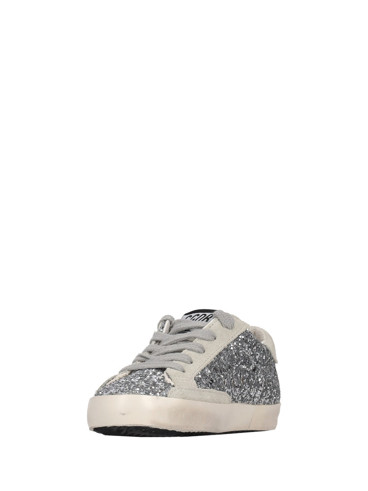 SUPER-STAR GLITTER UPPER SUEDE STAR AND HEEL