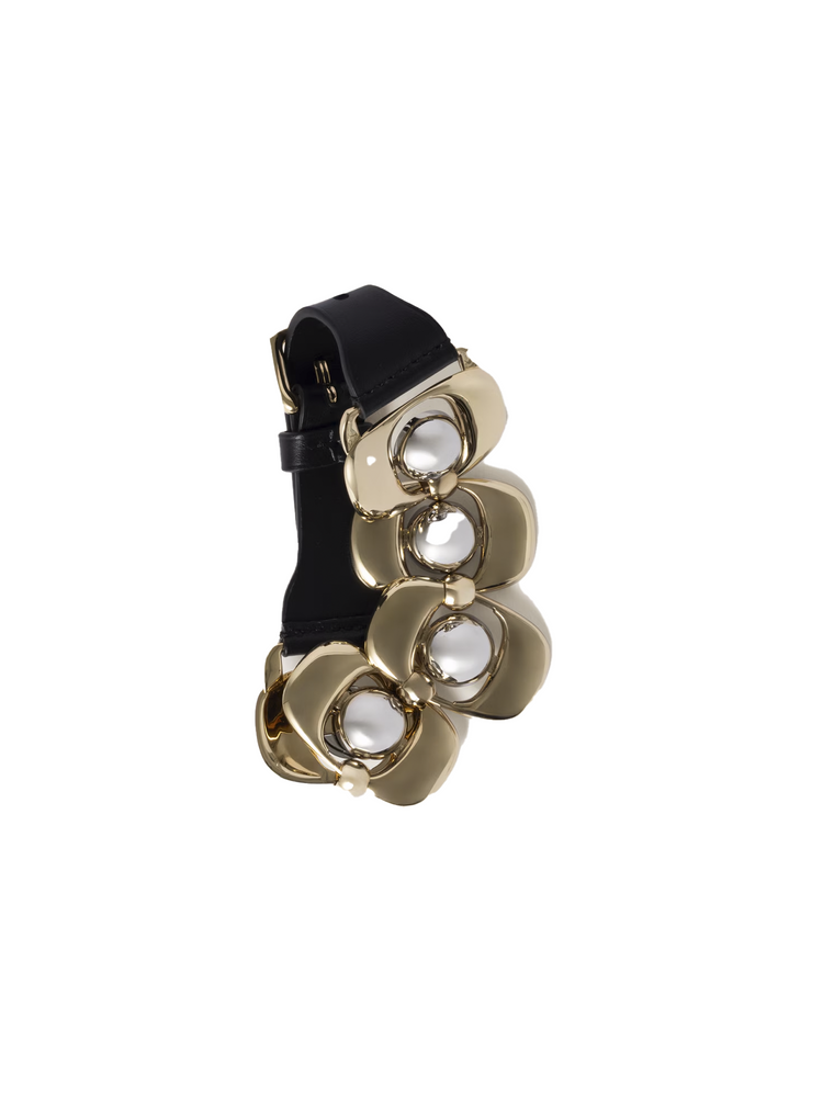leather and metal bracelet