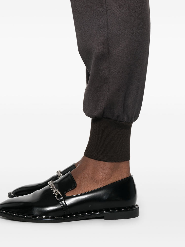 wool tapered trousers