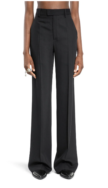 MAAIKE FLARED LEG COMFORT TROUSERS VISCOSE CALICO