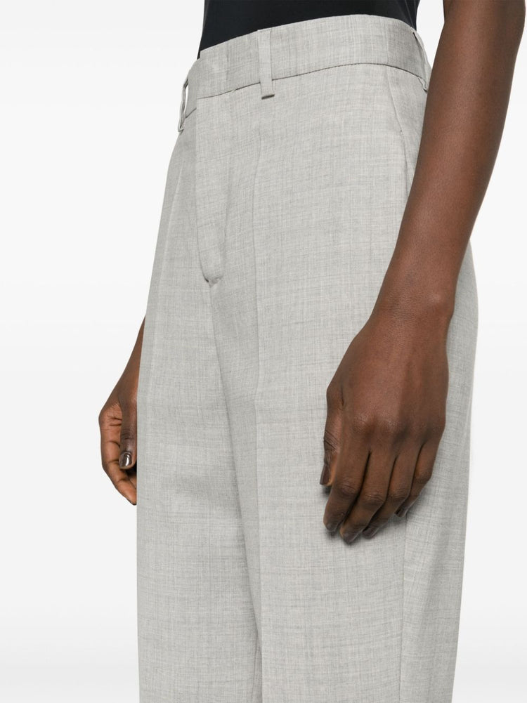 high-waisted tailored trousers