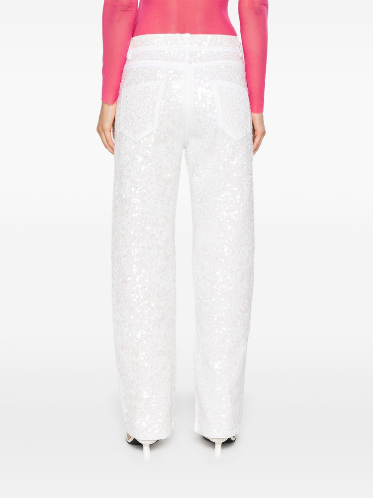 Guff sequin-embellished straight jeans