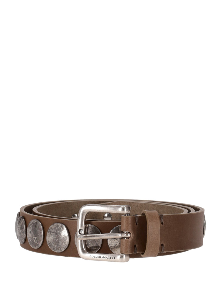 BELT TRINIDAD WASHED LEATHER STUDS
