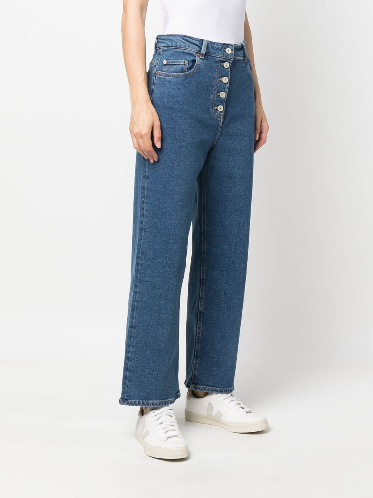 PAUL SMITH cropped wide-leg jeans