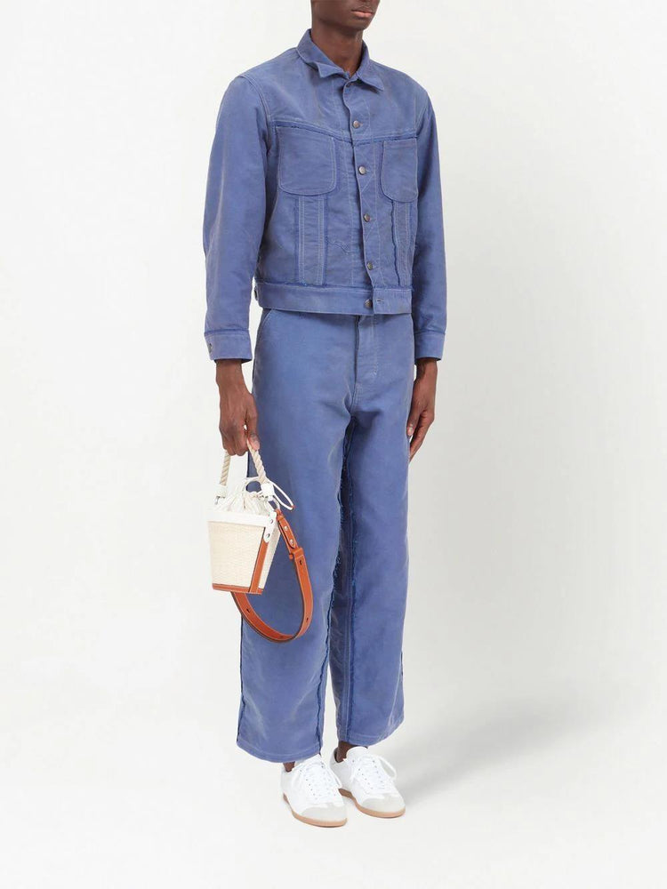 MAISON MARGIELA Fire Bucket woven-raffia shoulder bag