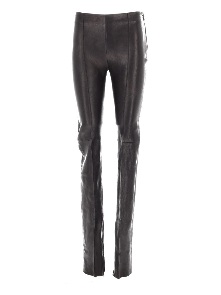 SIGNE LEGGINGS WITH SLIT STRETCH NAPPA SHINE