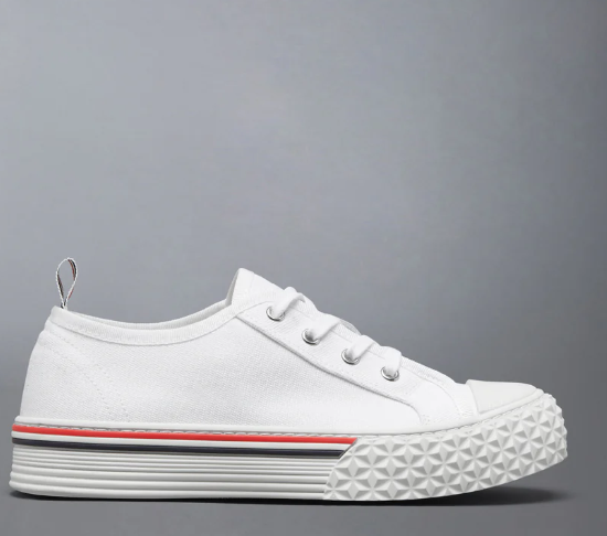 COLLEGIATE LOW TOP TRAINER W/ TARTAN TREAD SOLE IN ORGANIC CANVAS