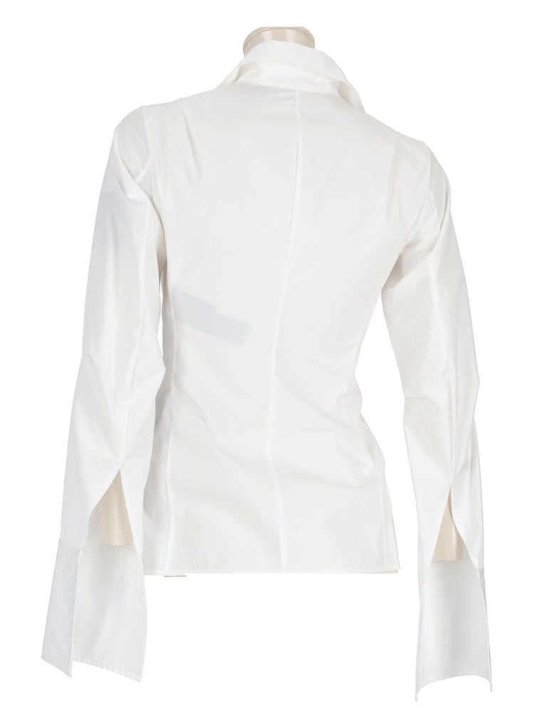 Linsey open front poplin shirt