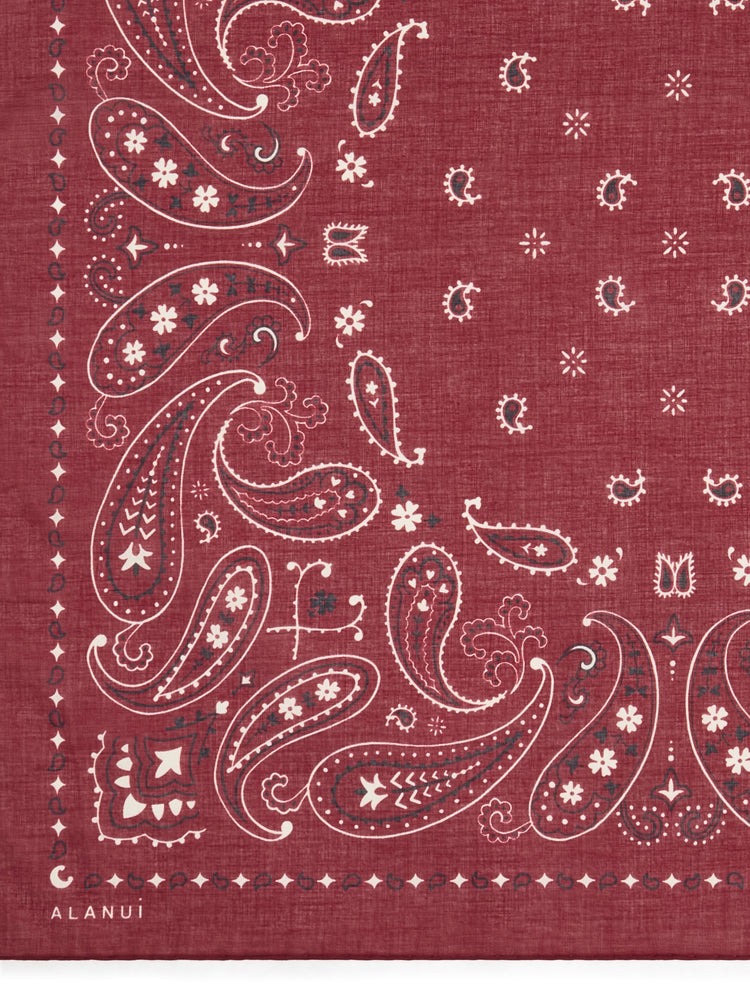 PRINTED COTTON BANDANA VERMOUTH/MULTICOL